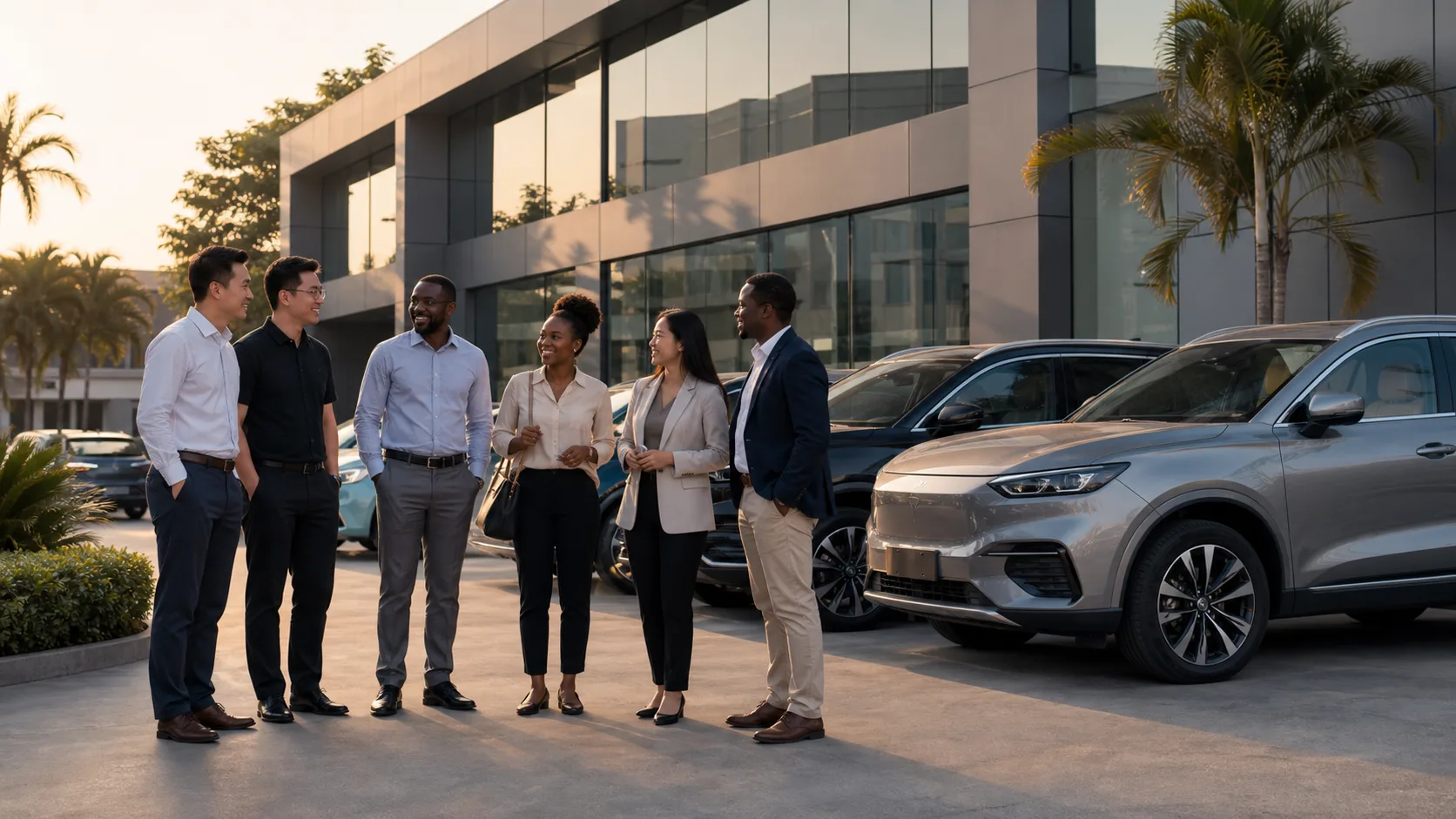 International automotive team collaborating
